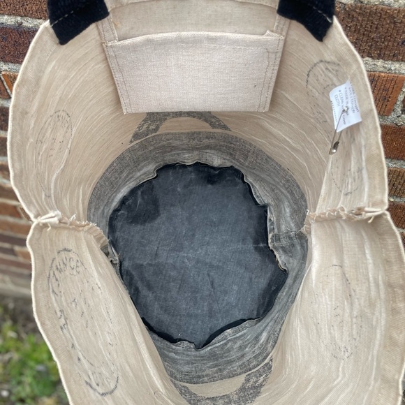 vintage MAI 1910 Sommet de la Tour Eiffel Jute Fiber Tote Bag - Picture 9 of 10